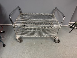 lot 60 image: Two Shelf Metro Rolling Cart (37.5 x 24 x 26)