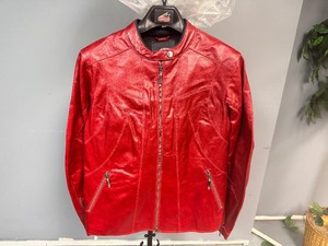 lot 80 image: Womens Red Leather Jacket (Sz 12) Hein Gericke