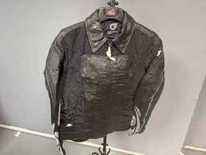 lot 81 image: Womens Black Leather Jacket (Sz 10) Hein Gericke