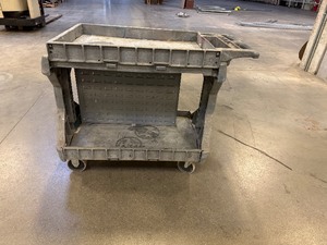 lot 9 image: Akro Mils Rolling Cart (45 x 24 x 35)