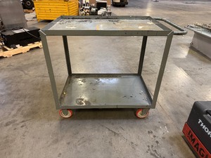 lot 91 image: Little Giant Gray Metal Cart (42 x 24.5 x 35)