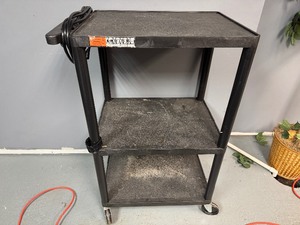 lot 127 image: Black Luxor AV Cart. 27 x 18 x 40.5