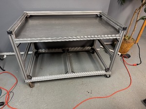 lot 132 image: 8020 Aluminum Cart 44 x 27 x 30 Tall