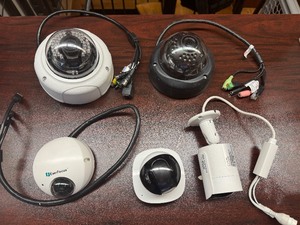 lot 139 image: Five Cameras - Two IP Cameras, Wirepath Surveillance Camera, Everfocus Camera, PTZ Camera