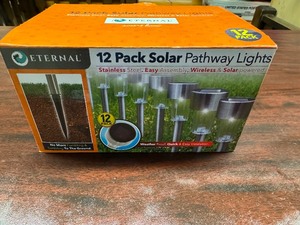 lot 142 image: 12 Pack of Eternal Solar Pathway Lights (New in Box)