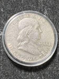 lot 07 image: 1960-D US FRANKLIN HALF DOLLAR IN AIRTITE