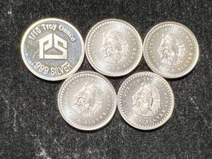 lot 11 image: .6 TROY OZ .999 FINE SILVER FRACTIONAL PIECES