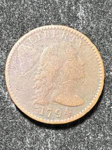 lot 13 image: 1794 HEAD OF 94 US LARGE CENT