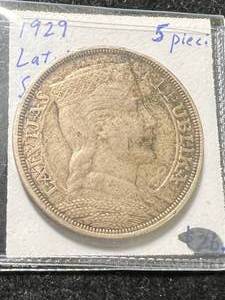 lot 29 image: 1929 LATIN 5 PIECI SILVER