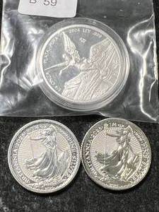 lot 46 image: .75 TROY OZ .999 FINE SILVER FRACTIONAL PIECES