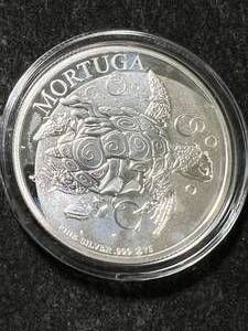 lot 50 image: 1 TROY OZ .999 FINE SILVER ZOMBUCKS ROUND IN AIRTITE