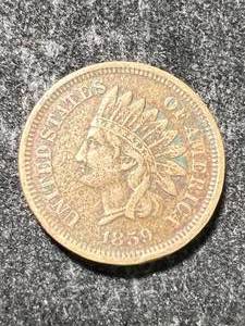 lot 58 image: 1859 US INDIAN HEAD CENT