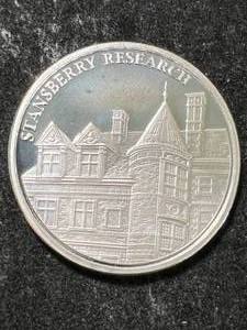 lot 83 image: 1 TROY OZ .999 FINE SILVER STANSBERRY RESEARCH ROUND