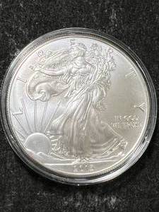 lot 88 image: 2013 AMERICAN SILVER EAGLE 1 TROY OZ .999 FINE SILVER IN AIRTITE