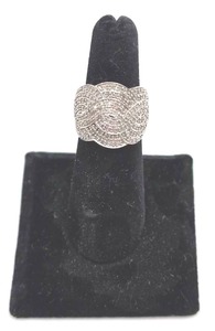 lot 81 image: Sterling Silver & Diamond Ring- Size 5.75, 5.95 grams