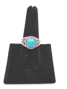 lot 116 image: Barse Southwest Sterling Silver Turquoise Ring- Size 8.75