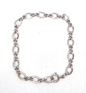 lot 119 image: Sterling Silver Twist Chain Link Bracelet