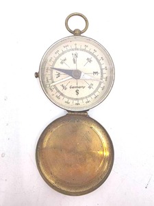 lot 168 image: Vintage German Brass Pocket Compass