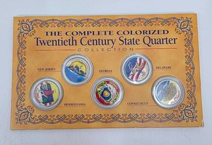 lot 188 image: The Complete Colorized Twentieth Century State Quarter Collection