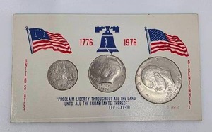 lot 200 image: 1976 United States Mint Bicentennial 3-Coin Proof Set