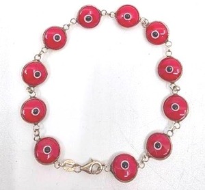 lot 240 image: Sterling Silver Evil Eye Bracelet- 7
