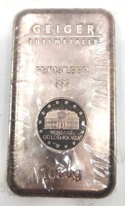 lot 224 image: RARE 2013 Geiger Edelmetalle - Grade 1 Kilo (1000 gram) .999 Fine Silver Bar