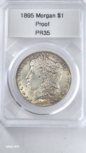 lot 227 image: 1895 Proof $1 Morgan - Exceptionally Rare - Read Description