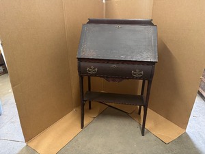 lot 50 image: Vintage Secretary Drop-Front Desk