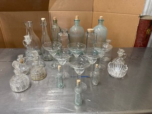 lot 52 image: Vintage Glassware - Decanters, Drinkware and more. 24 Pieces