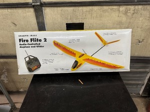 lot 58 image: Sharper Image Fire Flite 2 Radio Controlled AirplaneGlider - New in wrapped box