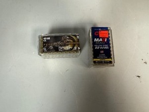 lot 11 image: 22 Magnum Hollow Point Ammunitions, Two Boxes (CC1 & Federal Brands) 50 Rounds per Box