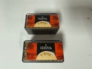 lot 13 image: 17 HMR Federal Hollow Point Ammunition.  Two boxes 50 per Box