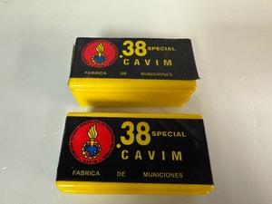lot 14 image: .38 Special Cavim Fabrica Ammunition.  Two Boxes. 50 Rounds per Box