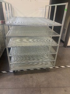 lot 101 image: Two Aluminum Carts 42.5 W x 48.5 D x 61H