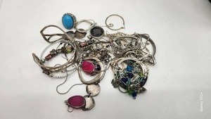 lot 24 image: Untested Sterling & Silver Jewelry - Mostly Unmarked - 281.34g