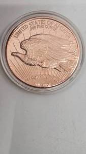 lot 58 image: Lot of 3 - Brand New Pure .999 Fine Copper St Gaudens Round