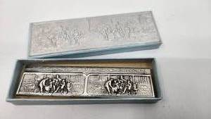 lot 64 image: Antique Demark Silver Comb in Original Box - Hallmarked - 43.45g