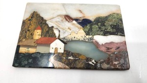 lot 84 image: Beautiful Vintage Il Mosaico Di Firenze Inlaid Stone Mosaic