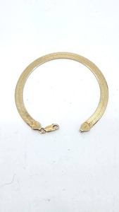 lot 113 image: Very Nice 14k Gold over Sterling 8 Bracelet - 6.5mm Wide