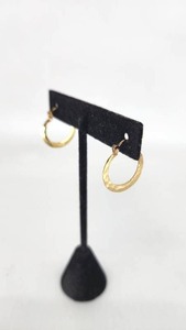 lot 114 image: Pretty 14k over Sterling Silver Hoop Earrings