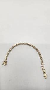 lot 136 image: Beautiful Vintage 14k Yellow Gold over Sterling CZ Bracelet - 7.5 - 12.23g