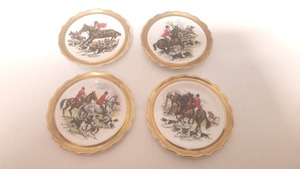 lot 150 image: Set of 4 Antique Royal Grafton England Fine Bone China Saucers