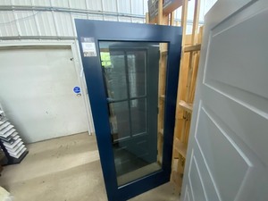 lot 221 image: 36 Vista Grande smooth fiberglass exterior door Blue