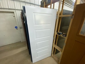 lot 222 image: 36 White steel exterior door