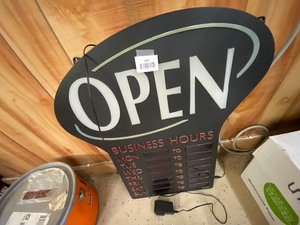 lot 503 image: Open sign