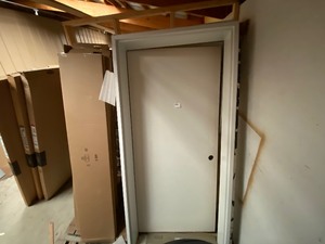 lot 512 image: 36 Exterior steel door and frame