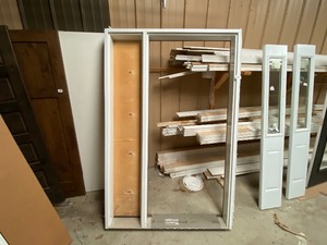 lot 572 image: 36 Exterior Door and Frame with Side Window Opening