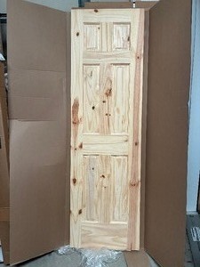 lot 517 image: 24 Natural wood door x2