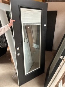 lot 529 image: 36 Black Exterior Door With internal blind