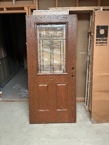 lot 553 image: 36 Wood and Glass Exterior Door